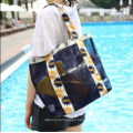 OEM Cheap Handbags Printed Pattern Custom Canvas Tote Beach Bag Handbags Custom Logo Beach Bag